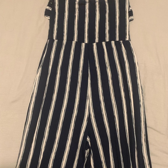 Love Tree Navy and Cream Striped Garment Romper - Picture 7 of 10